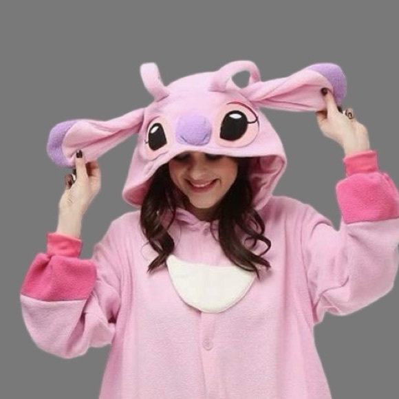 Lilo & Stitch Onesie Halloween Costume Pink Adult Size Medium. - Picture 5 of 14